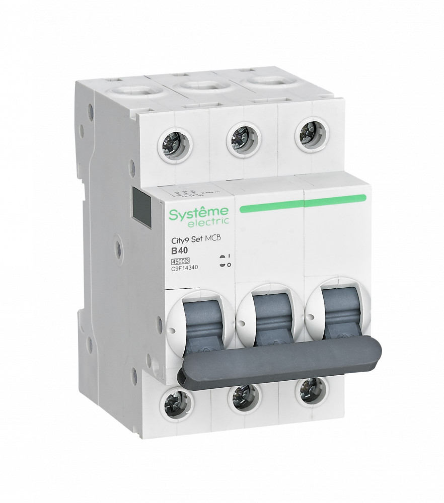 Systeme Electric City9 Set Автоматический выключатель (АВ) B 40А 3P 4.5kA 400В