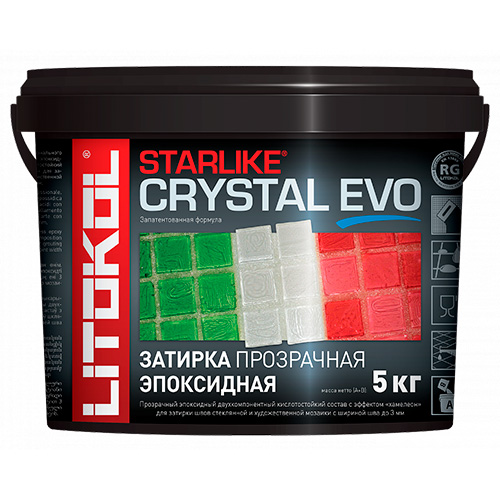 Эпоксидная затирка для плитки Litokol Starlike С.350 Crystal (Кристалл), 5 кг