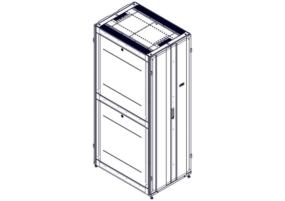 Systeme Electric Шкаф Systeme Electric, серия Uniprom, 48U-750/1070, боковые панели 4шт, черный