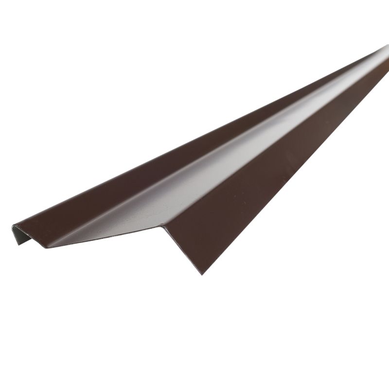 Планка примыкания Шинглас, коричневая, 20х45х15х10 мм длина 2 м