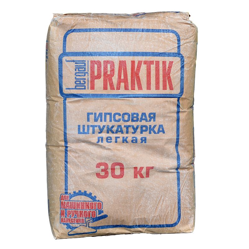 Штукатурка гипсовая легкая Bergauf Praktik 30 кг