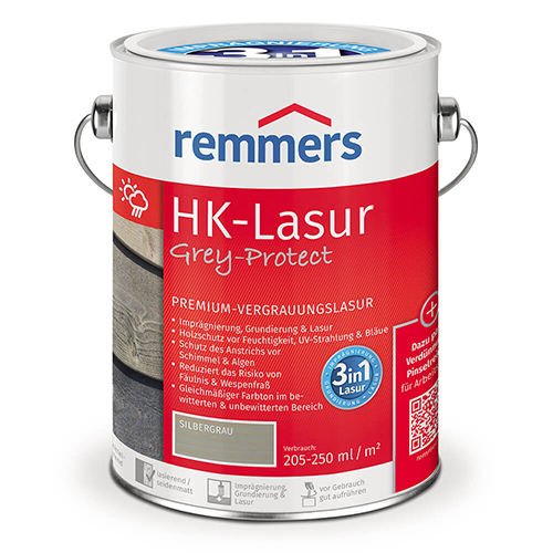 Защитная лазурь для древесины Remmers Hk-Lasur Graphitgrau 750ml (0,75л)