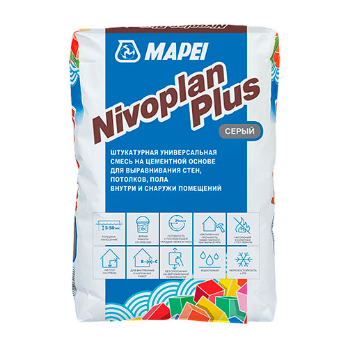 Штукатурка цементная Mapei Nivoplan Plus 25кг