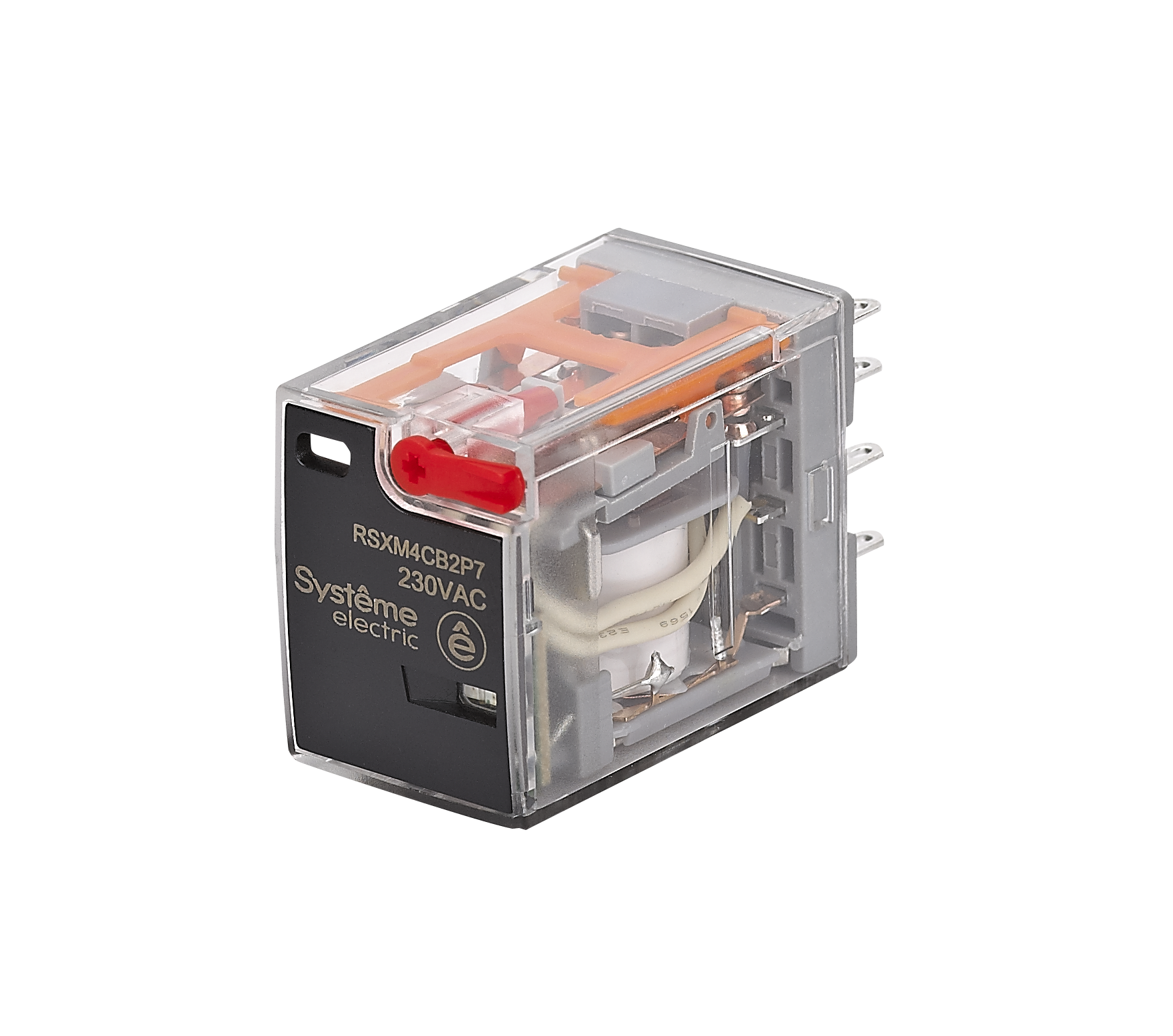 Systeme Electric Реле 5A 4CO 230VAC тест кнопка LED