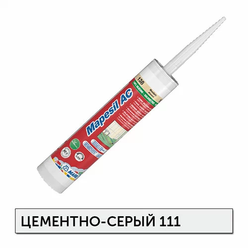 Герметик силикон Mapei Mapesil AC 111 светло-серый 310мл