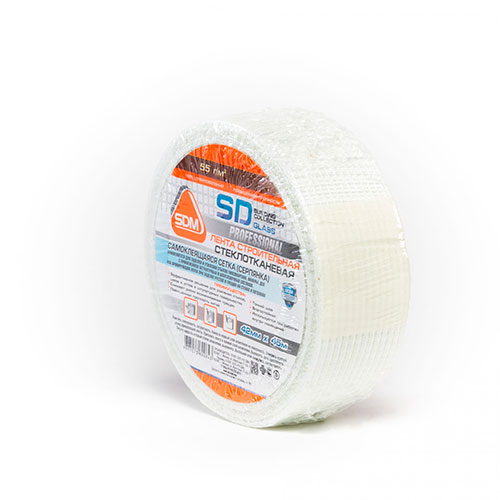 Лента армирующая самоклеющаяся (серпянка) 42ммх45м SD-Glass Лента армирующая самоклеющаяся (серпянка) 42ммх45м SD-Glass