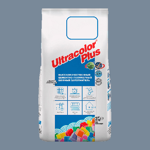 Затирка швов цементная Mapei Ultracolor Plus №125 Серый замок 2кг