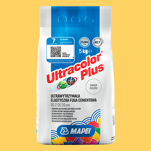 Затирка швов цементная Mapei Ultracolor Plus №150 Желтый 5кг