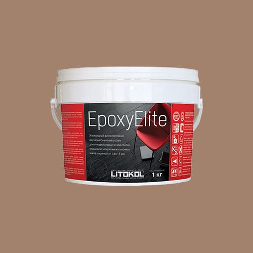 Затирка швов эпоксидная Litokol EpoxyElite E.14 Карамель , ведро 1 кг