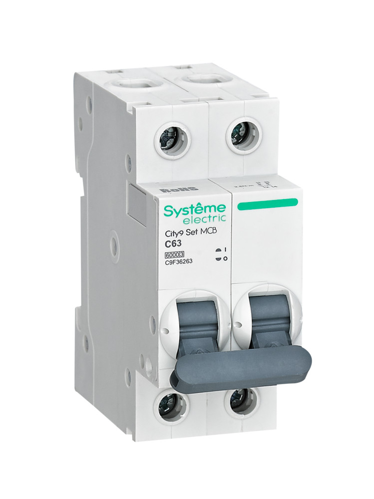 Systeme Electric City9 Set Автоматический выключатель (АВ) С 63А 2P 6kA 230В