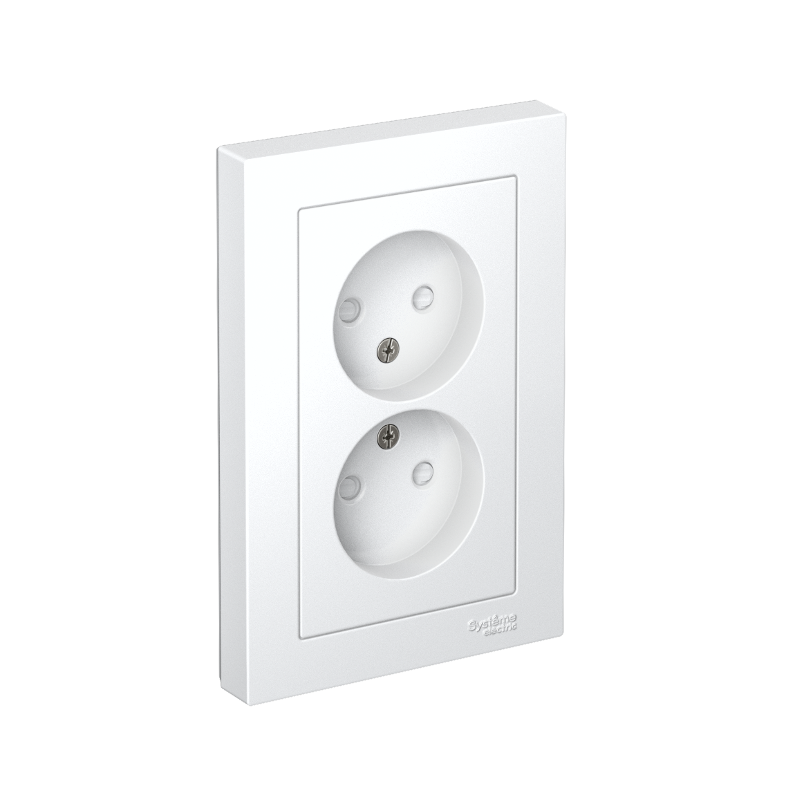 Systeme Electric AtlasDesign Лотос Розетка двойная б/з со шторками,16А, в сборе