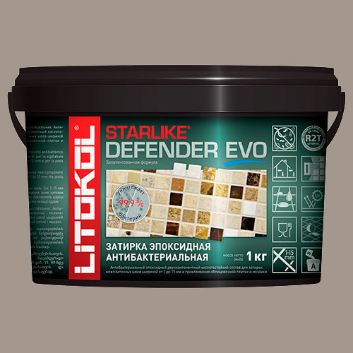 Затирка швов эпоксидная Litokol Starlike Defender EVO S.215 TORTORA, 1 кг
