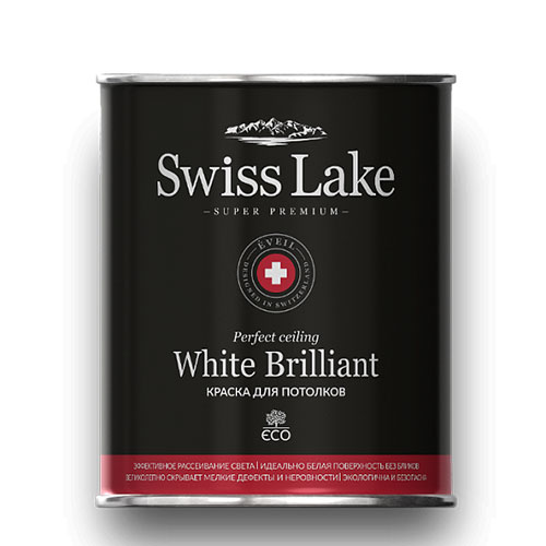 Краска Swiss Lake White Brilliant База А 9 л