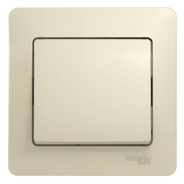 Systeme Electric Glossa Беж Выключатель 1-клавишный, сх.1, 10АХ (в сборе с рамкой)