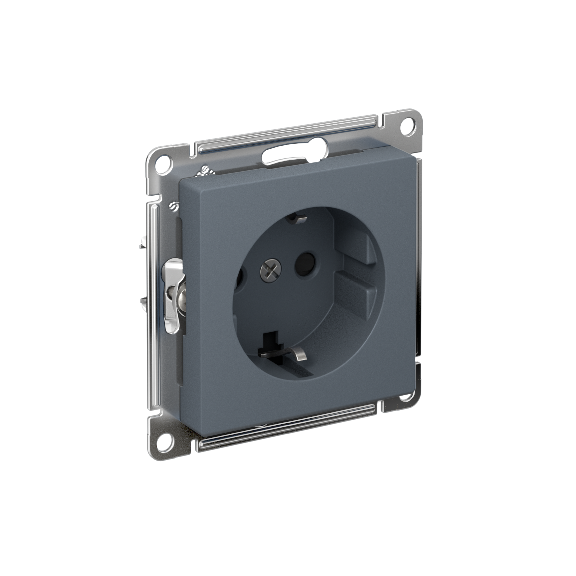 Systeme Electric AtlasDesign Грифель Розетка с заземлением со шторками, 16А, мех., быстрозажим. клем.