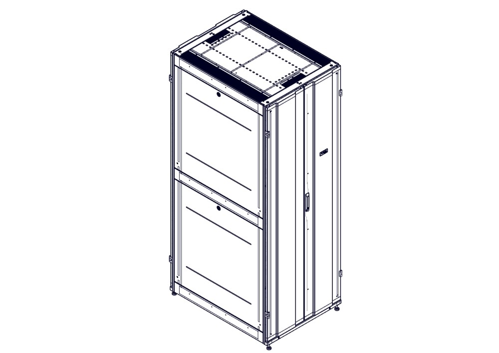 Systeme Electric Шкаф Systeme Electric, серия Uniprom, 48U-800/1070, боковые панели 4шт, черный