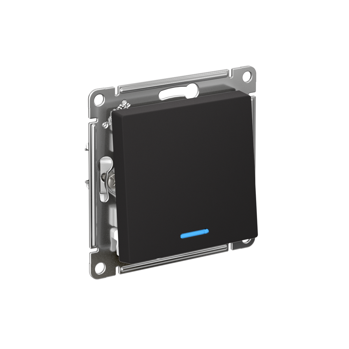 Systeme Electric AtlasDesign Карбон Выключатель 1-клавишный с подсвет.,сх.1а, 10АХ, мех., быстрозажим. клем.