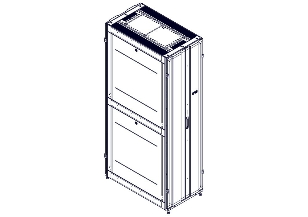 Systeme Electric Шкаф Systeme Electric, серия Uniprom, 48U-600/1070, боковые панели 4шт, черный