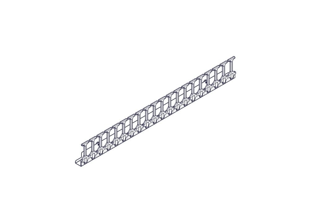 Systeme Electric Вертикальный кабельный организатор 42U, 1 ряд, пластиковые пальцы, в 0U канал