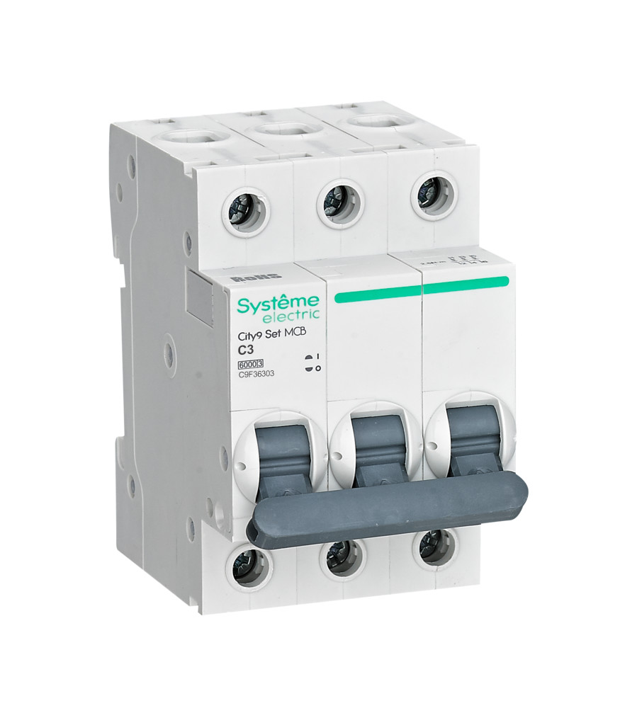 Systeme Electric City9 Set Автоматический выключатель C 3A 3P 6kA