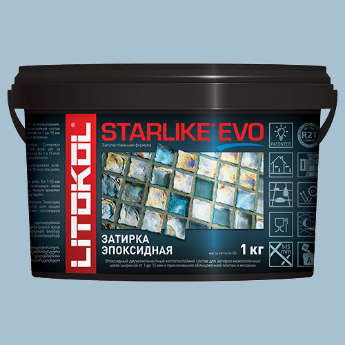 Эпоксидная затирка для плитки Litokol Starlike Evo S.400 Verde Salvia, 1 кг