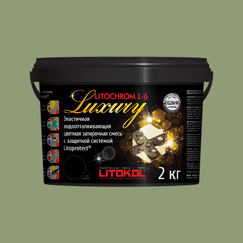 Затирка швов цементная Litokol Litochrom 1-6 Luxury C.610 гиада, ведро 2 кг