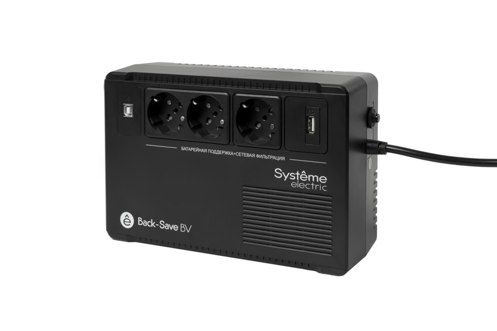 Systeme Electric ИБП Back-Save BV  600 ВА AVR 3 Schuko 230 В 1 USB-A