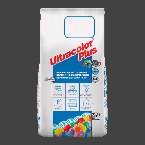 Затирка швов цементная Mapei Ultracolor Plus №149 Вулканический пепел 2кг