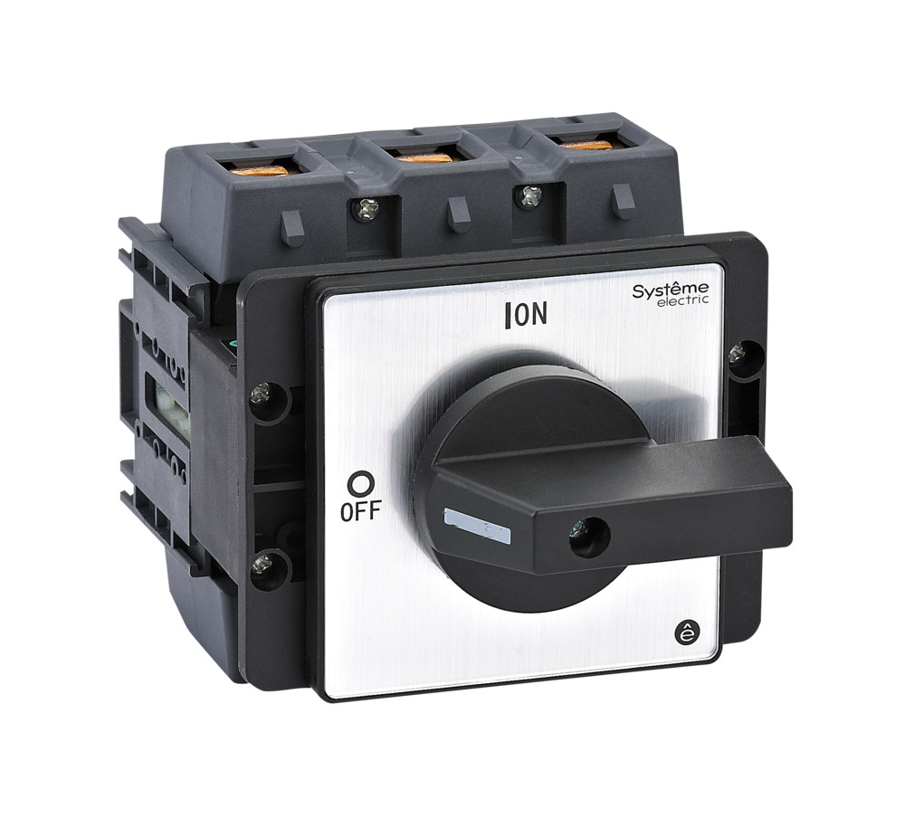 Systeme Electric SystemePact MSD  Выключатель-разъединитель 3P 125A IP20 с чёрной рукояткой на дверцу 4 винтами