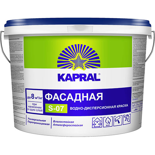 Краска Kapral S-07 фасадная 14кг