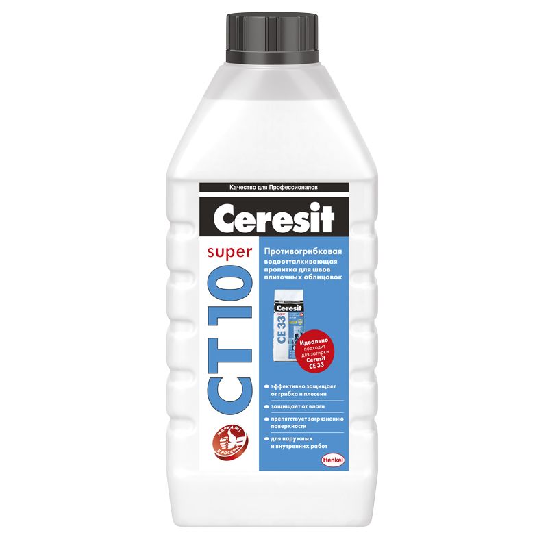 Пропитка Ceresit CТ10 гидрофобизирующая, 1л.