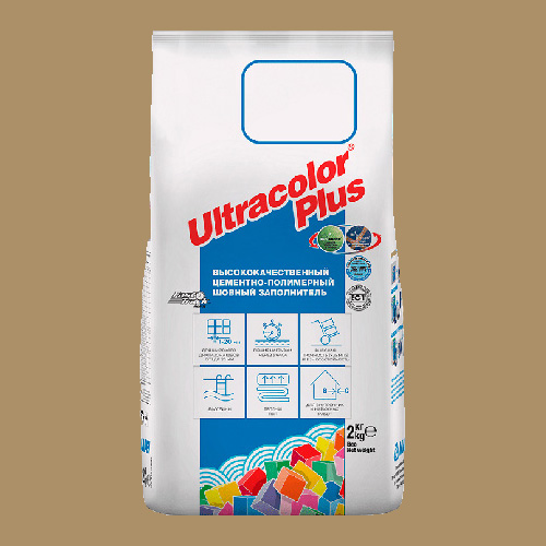 Затирка швов цементная Mapei Ultracolor Plus №188 Бисквит 2кг