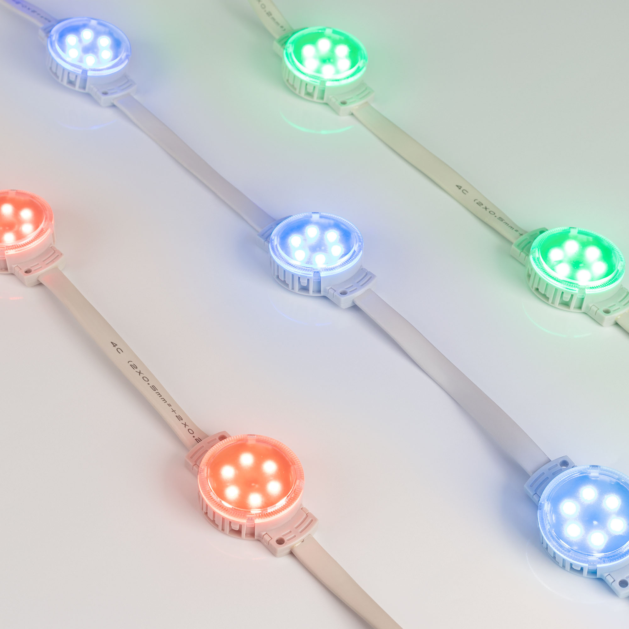 Arlight Модуль управляемый SPI-F6-D40 24V RGB-RAM-Auto (1.25W, IP68, 120 deg) (Пластик, 3 года)