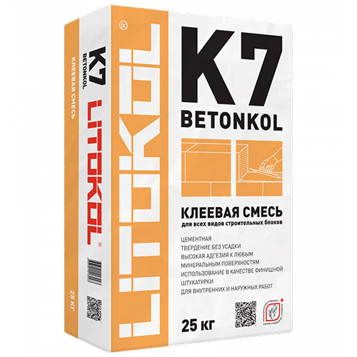 Клей для блоков Litokol Betonkol K7, серый, мешок 25 кг / Литокол Бетонкол