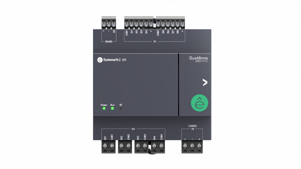 Systeme Electric Интеллектуальное реле SR1; 24 VDC; 12 IO: 6 DI, 4 DO (реле); 2 AI; 1xRS485
