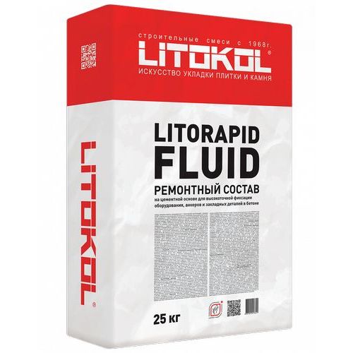 Ремонтный состав Litokol Litorapid Fluid серый, 25 кг / Литокол Литорапид