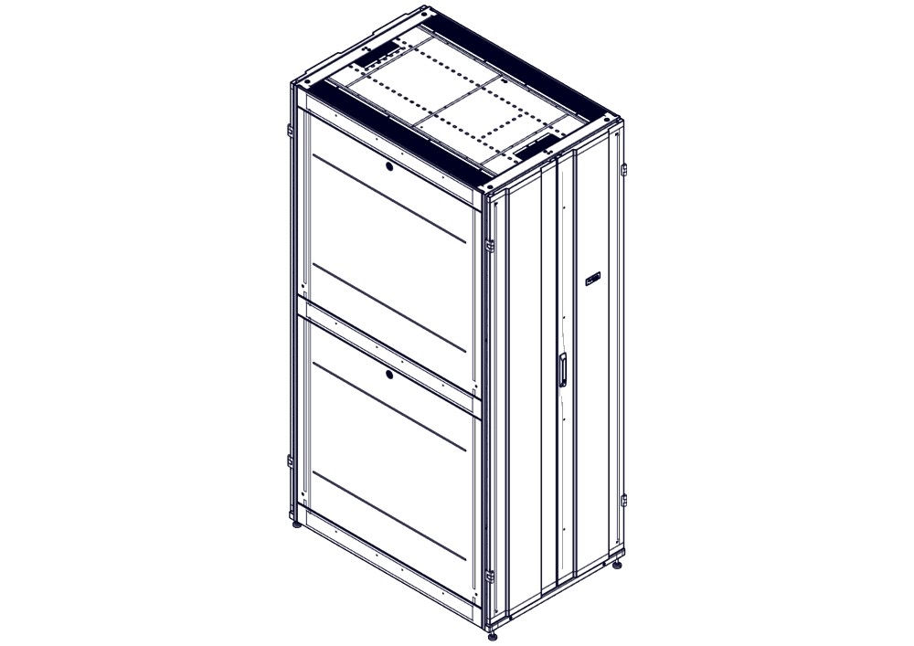 Systeme Electric Шкаф Systeme Electric, серия Uniprom, 48U-800/1200, боковые панели 4шт, черный
