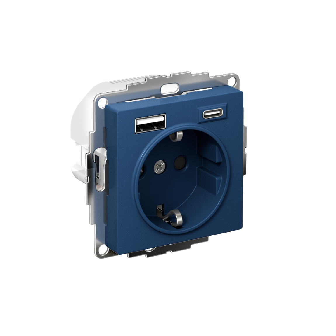 Systeme Electric AtlasDesign Аквамарин Розетка 16А c 2 USB A+C, 5В/2,4А/3,0А, 2х5В/1,5А, механизм