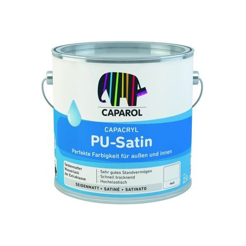 Эмаль акрил-полиуретановая Caparol Capacryl PU-Satin Basis Transparent / Капарол Капакрил ПУ-Сатин база транспарентная База 3, 2,4 л