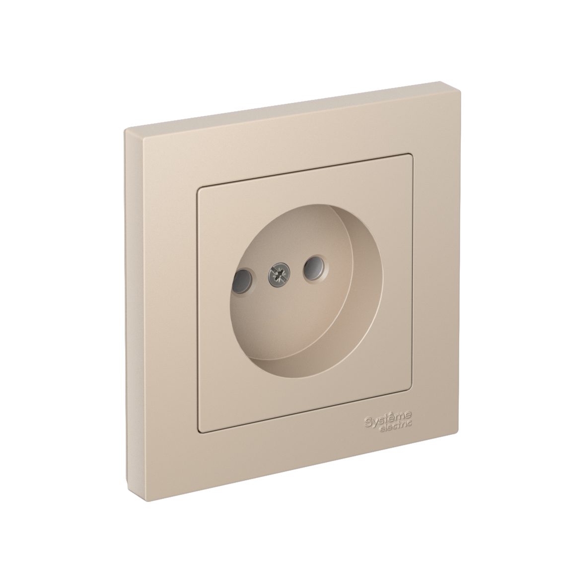 Systeme Electric AtlasDesign Песочный Розетка без заземления, 16А, в сборе, быстрозажим. клем.
