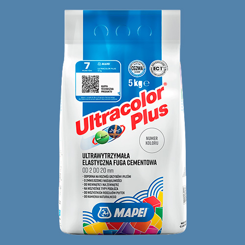 Затирка швов цементная Mapei Ultracolor Plus №172 Небесно-голубой 5кг