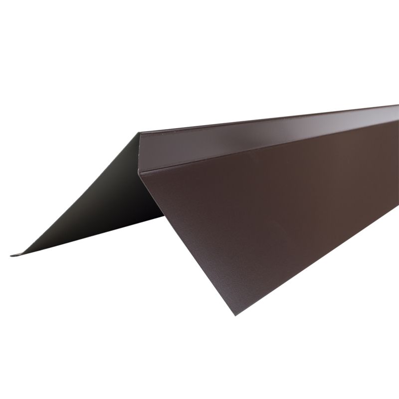 Планка торцевая Шинглас, коричневая, 75х25х65х5 мм длина 2 м