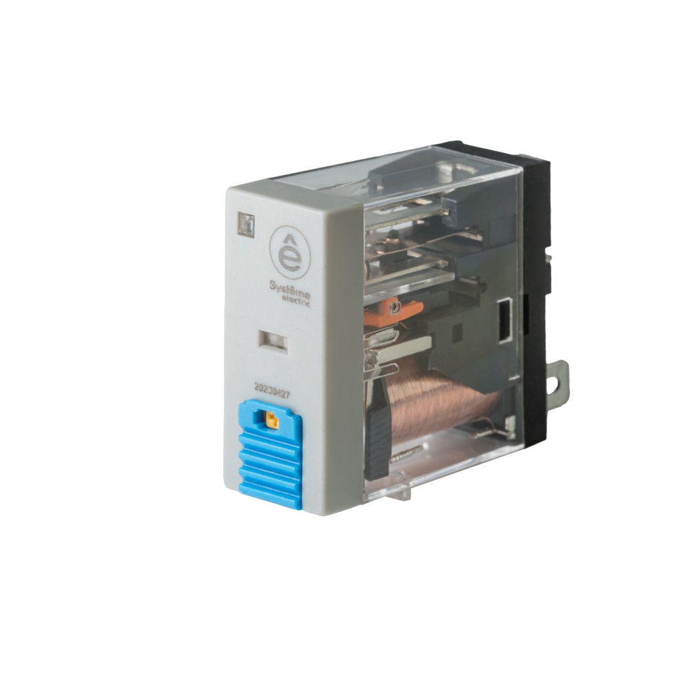 Systeme Electric Реле 8A 2CO 110VDC тест кнопка LED