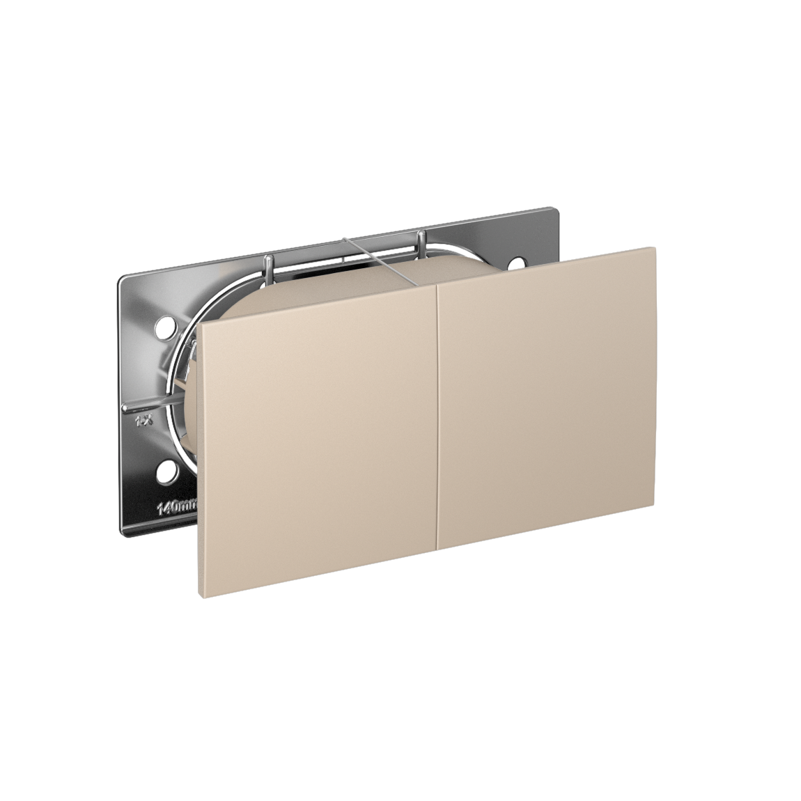 Systeme Electric AtlasDesign Песочный Розетка двойная с/з со шторками со сдвиж. крышк, 16А, в сборе