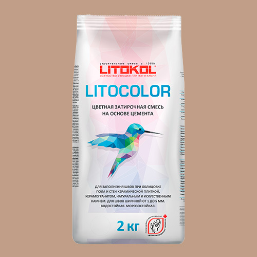 Затирка швов цементная Litokol Litocolor L.24 Карамель, алюм.мешок 2 кг