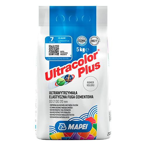 Затирка швов цементная Mapei Ultracolor Plus №100 Белый 5кг