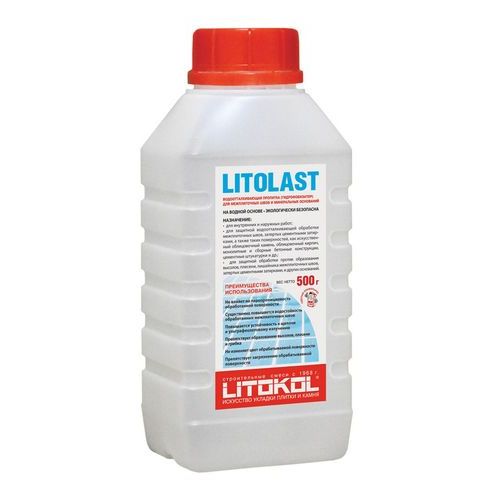 Пропитка водоотталкивающая Litokol Litolast белый, флакон 0,5 кг