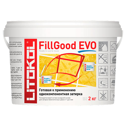 Затирка швов полиуретановая Litokol Fillgood Evo F.100 Bianco Assoluto, 2 кг