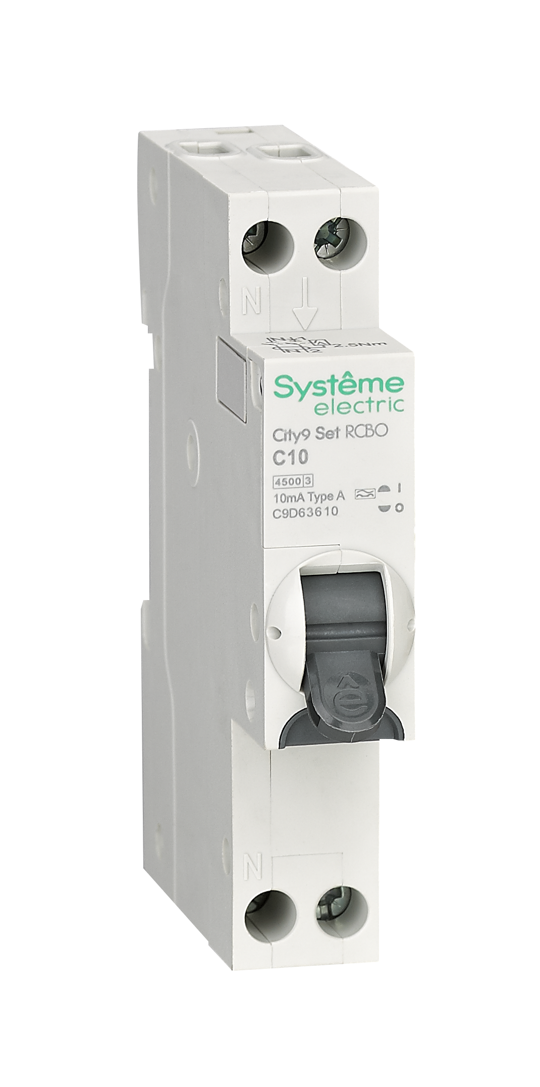 Systeme Electric City9 АВДТ 1П+Н C10 4500A 10мА A 18мм