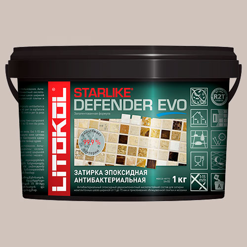 Эпоксидная затирка для плитки Litokol Starlike Defender EVO S.202 NATURALE, 1 кг